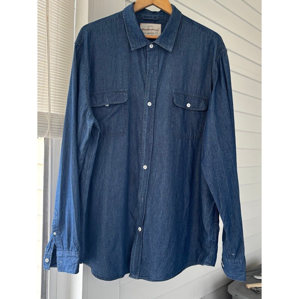 Weatherproof Vintage Denim Button Down Shirt